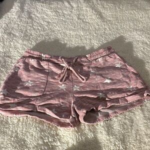 Pink Star Print Lounge Shorts